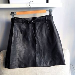 Faux Leather Skirt